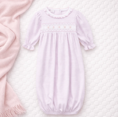 Julia Smocked Gown-Lt Pink