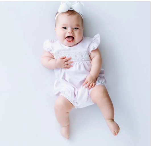 Julia Smocked Bubble-Lt Pnk