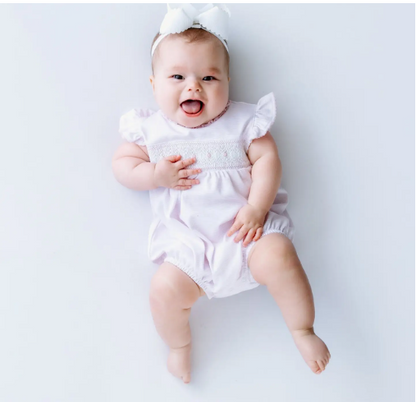 Julia Smocked Bubble-Lt Pnk