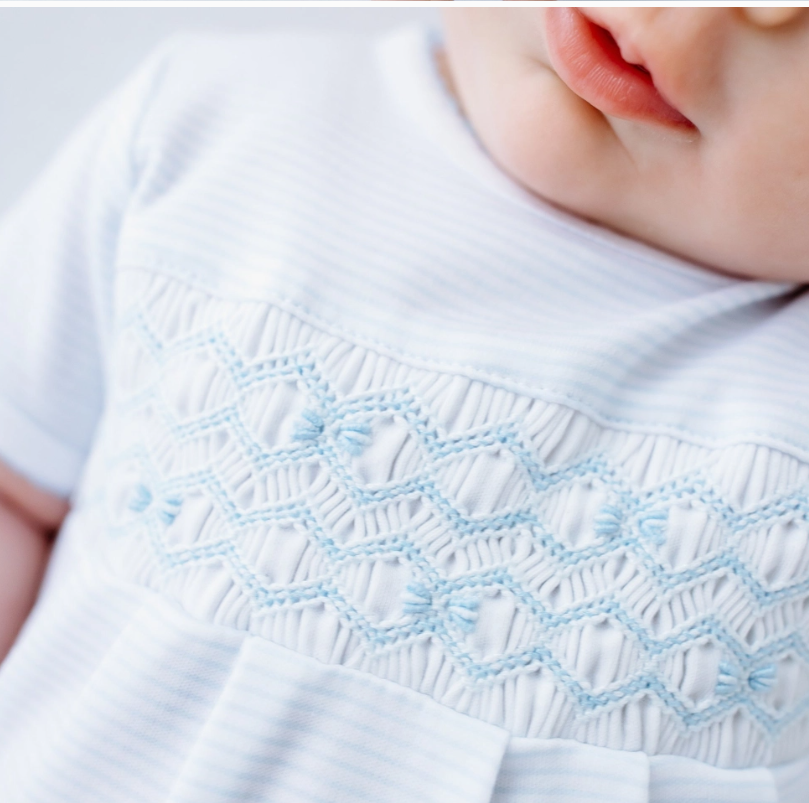 Jacob Smocked Bubble-Lt Blue