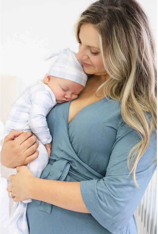 Solid Bamboo Maternity Robe