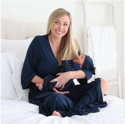 Solid Bamboo Maternity Robe