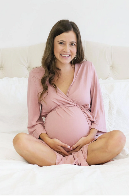 Solid Bamboo Maternity Robe