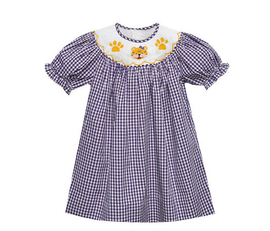 Smocked Bishop Tiger Dress