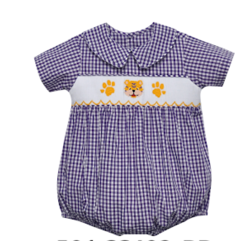 Smocked Tigers Boy Bubble
