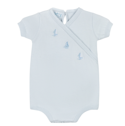 Little Sailboat Knit Romper-918