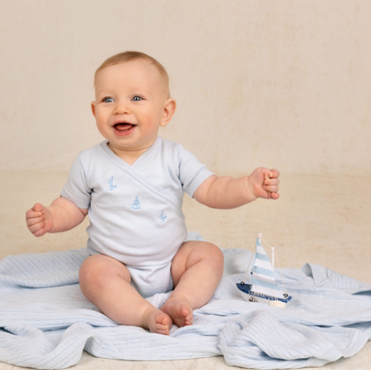 Little Sailboat Knit Romper-918