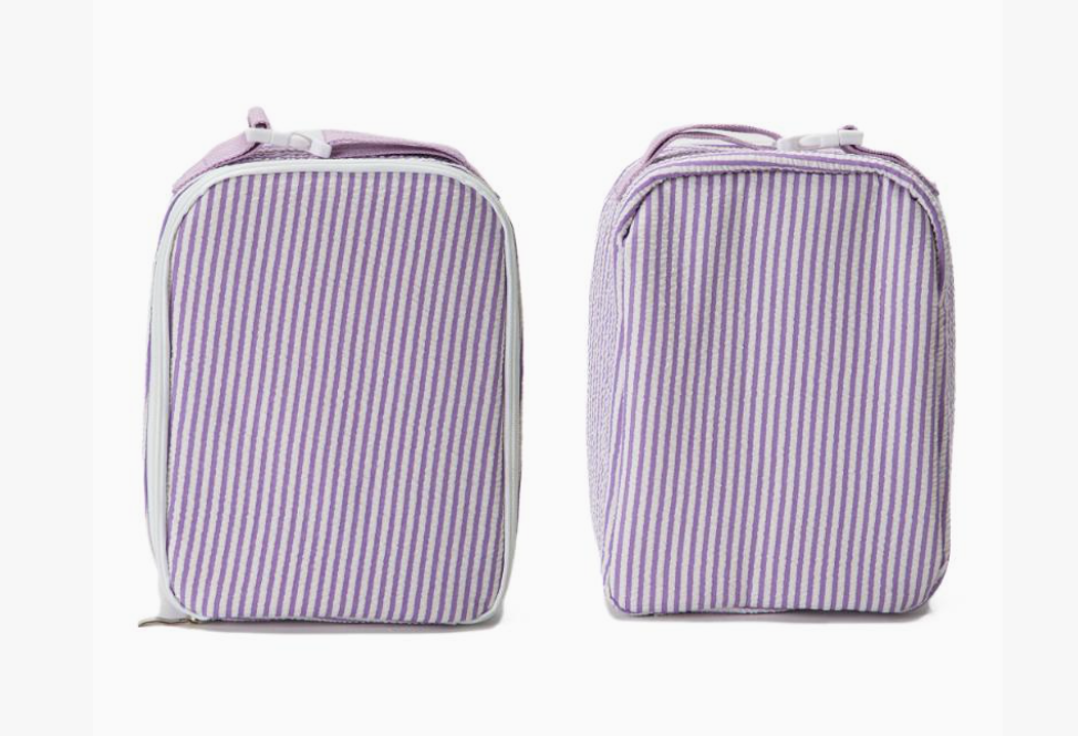 Belle Lunch Box, Purple Seersucker