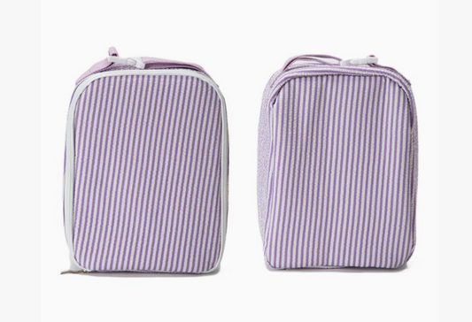 Belle Lunch Box, Purple Seersucker
