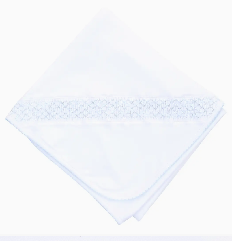 Essentials Smocked Blanket w/ Trim