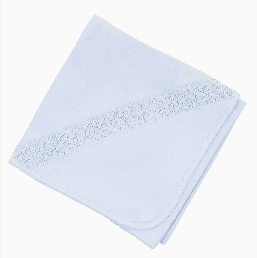 Essentials Smocked Blanket w/ Trim