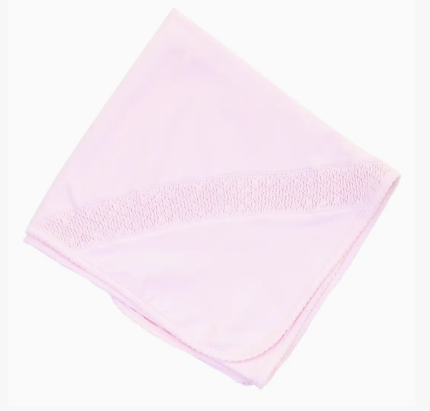 Essentials Smocked Blanket w/ Trim