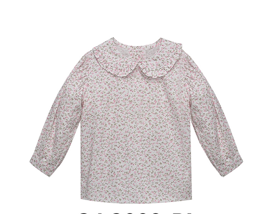 Pink Flower Teagan Blouse
