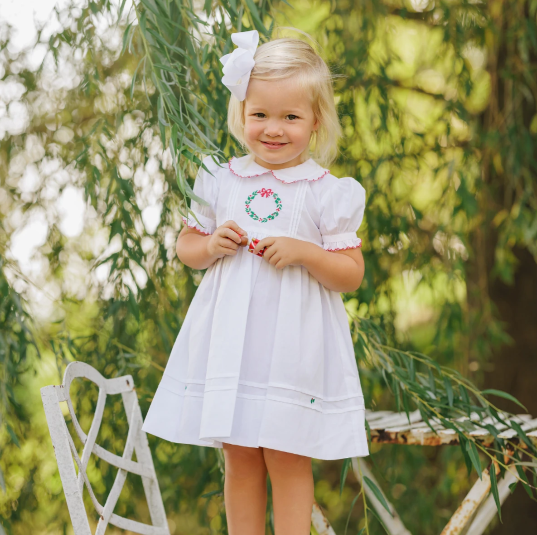 Floral Wreath Holiday Dress-17493
