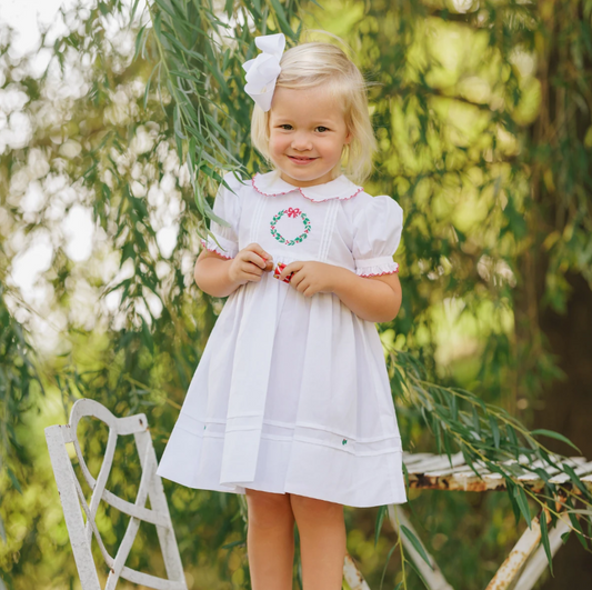 Floral Wreath Holiday Dress-17493