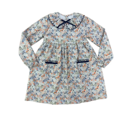 Navy Floral Dress