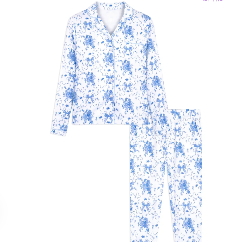 Blue Posies Jersey Pj