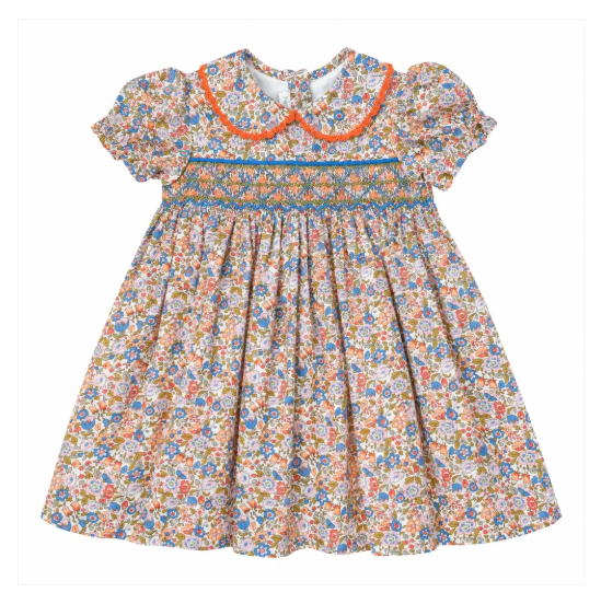 Smocked Day Dress-Pheasant Floral