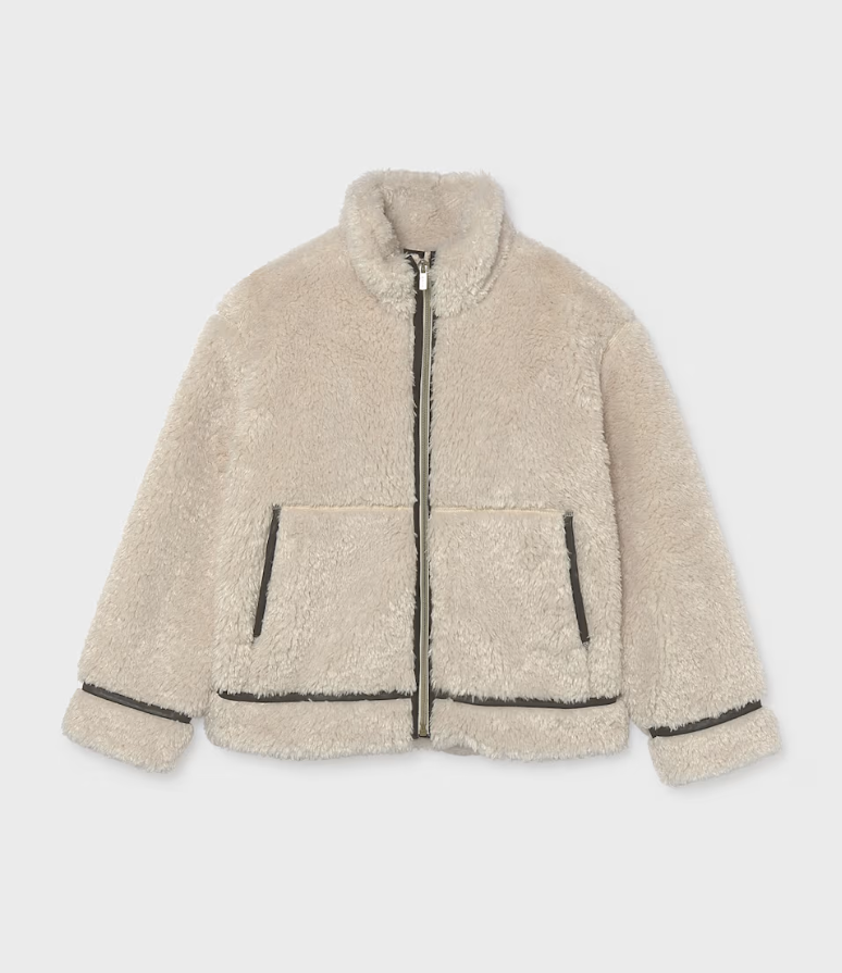 Shearling Coat-Almond/7441