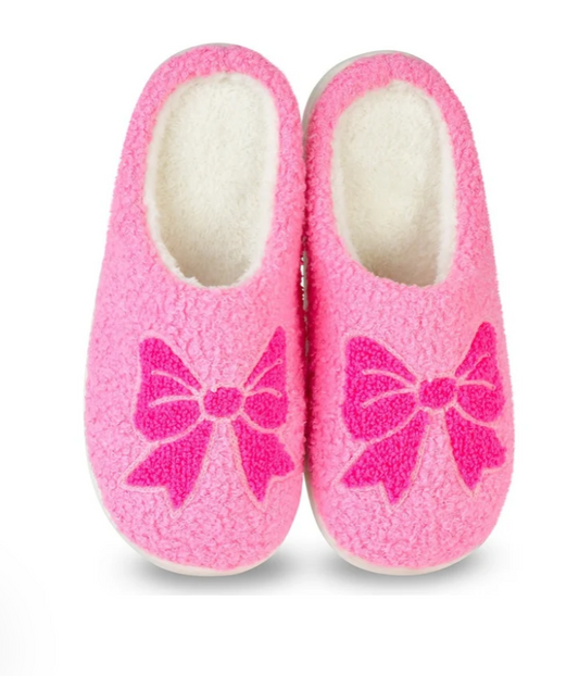 Pink Bow Slippers