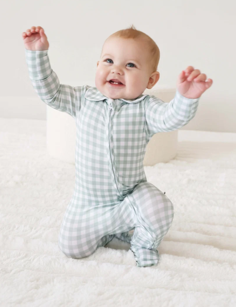 Peter Pan Collar Zipper Footie