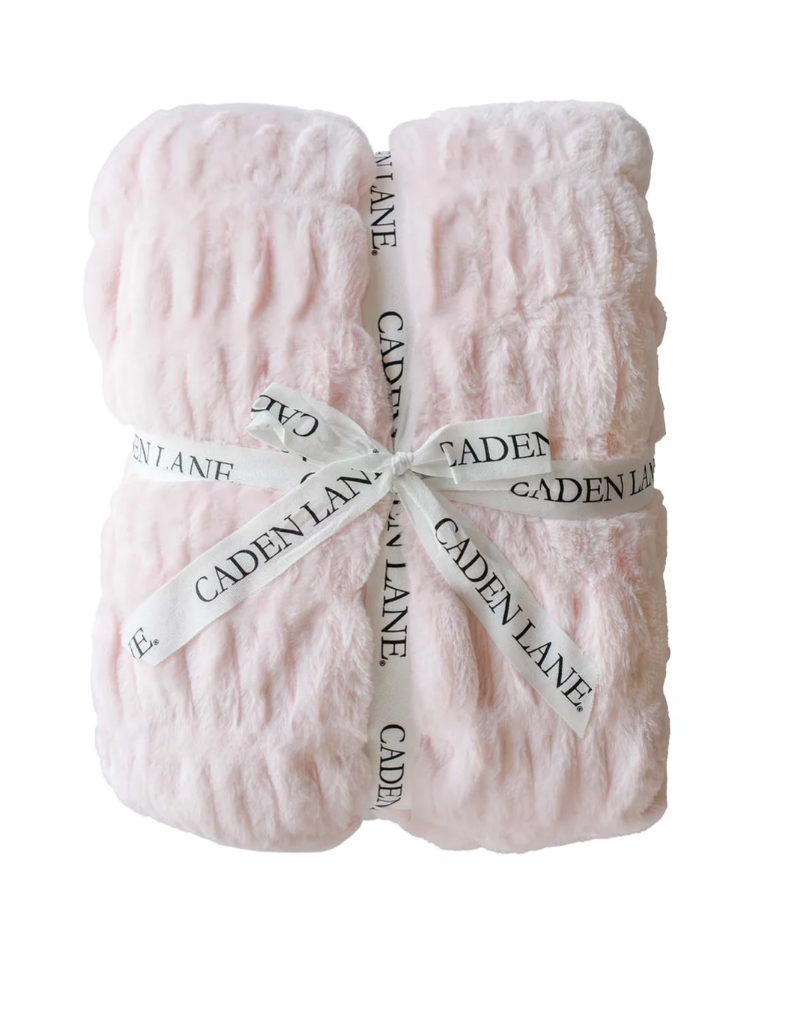 Double-Ruched Faux Fur Blankets