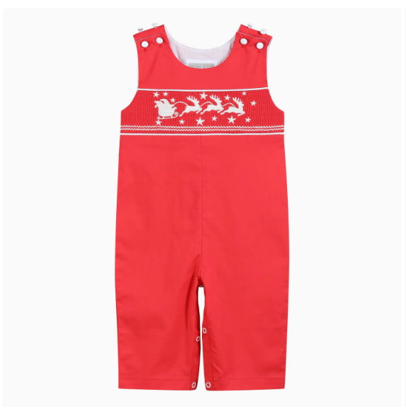 Red Santa Sleigh Overalls