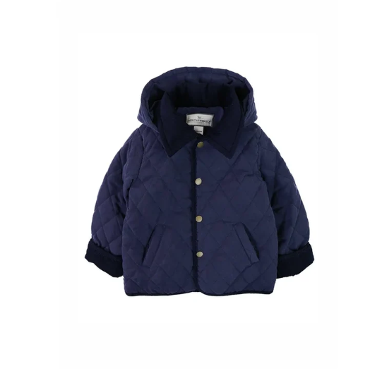 Detachable Hood Navy Jacket