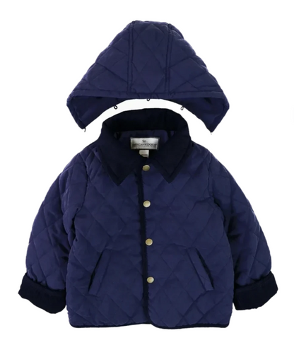 Detachable Hood Navy Jacket