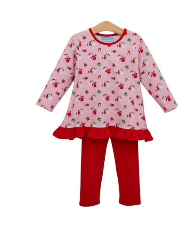 Santa's Workshop Ruffle Pant Set