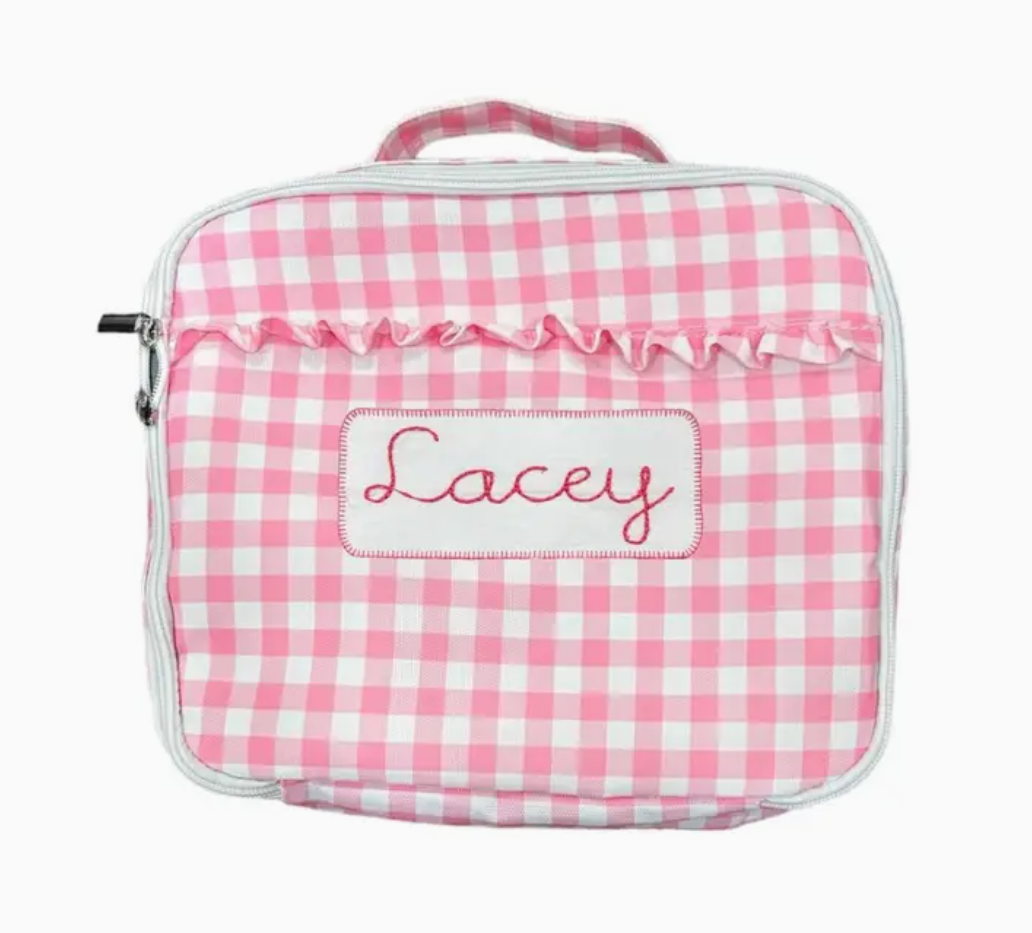 Pink Gingham Lunchbag