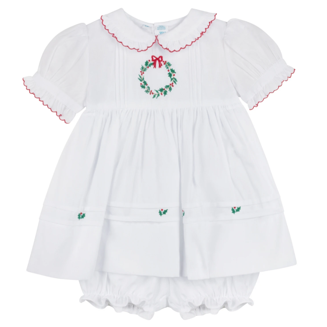 Floral Wreath Holiday Dress-17493