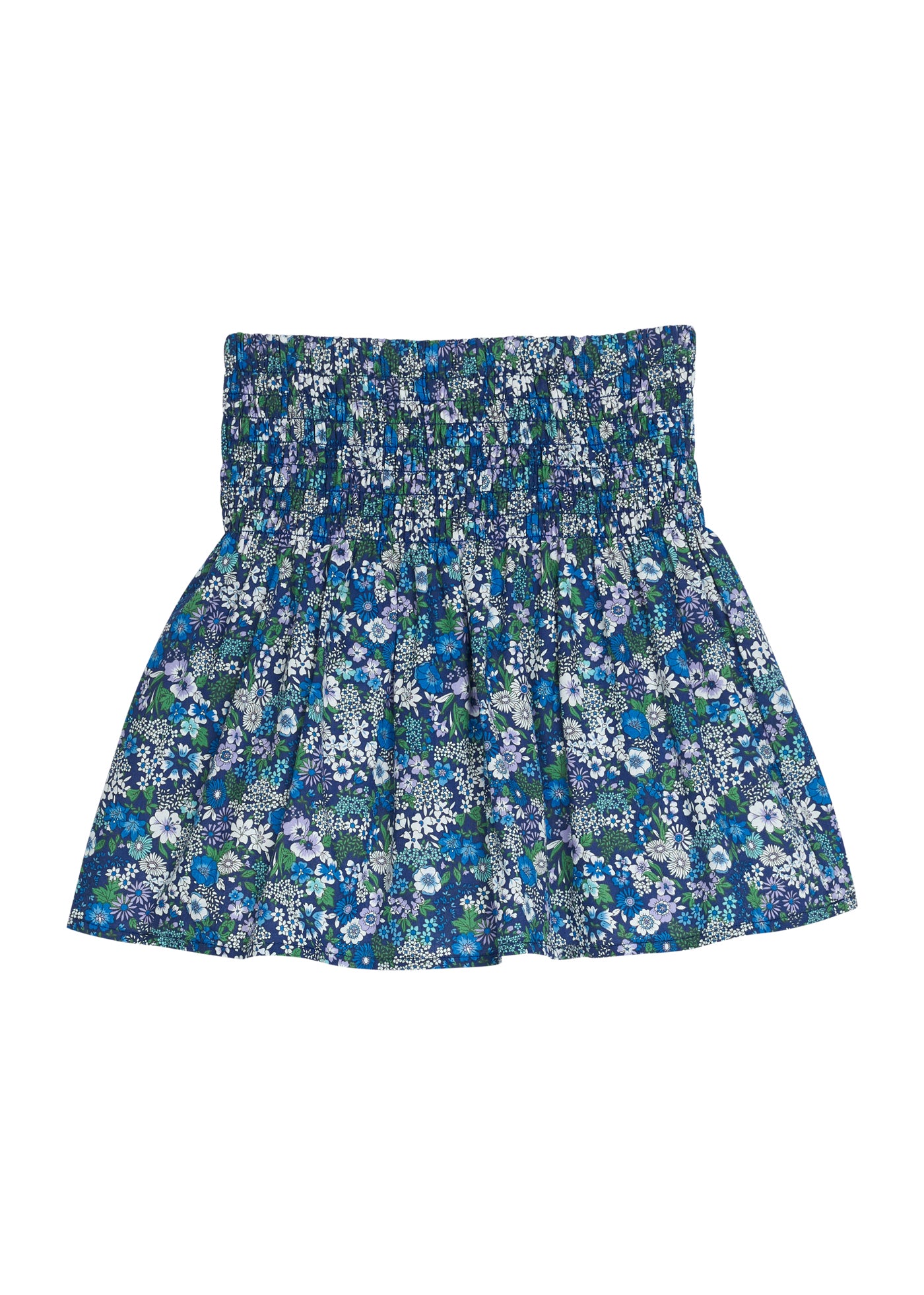 Shirred Circle Skirt-Brookline Blossoms Bl/6008