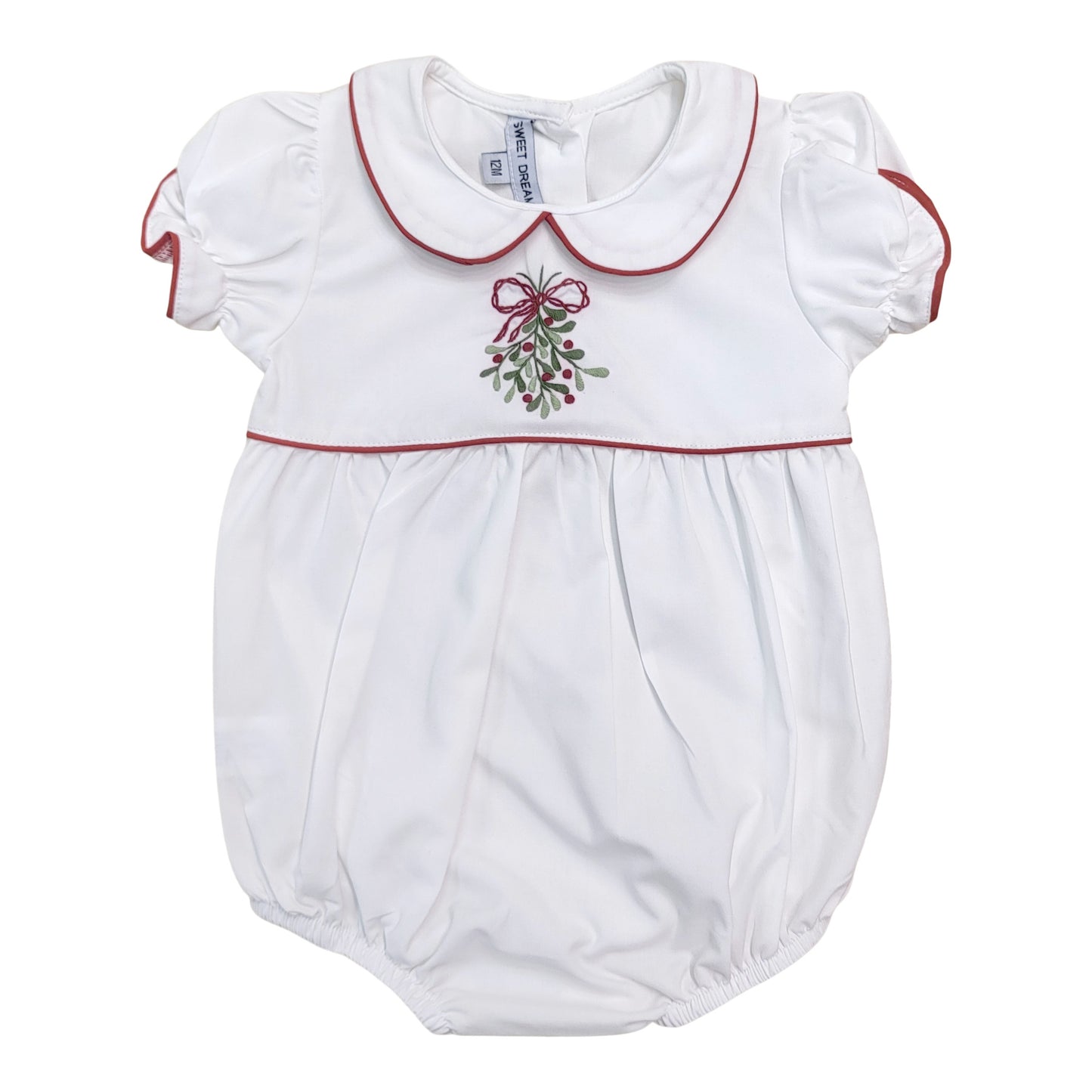 Mistletoe Emb. White Bubble