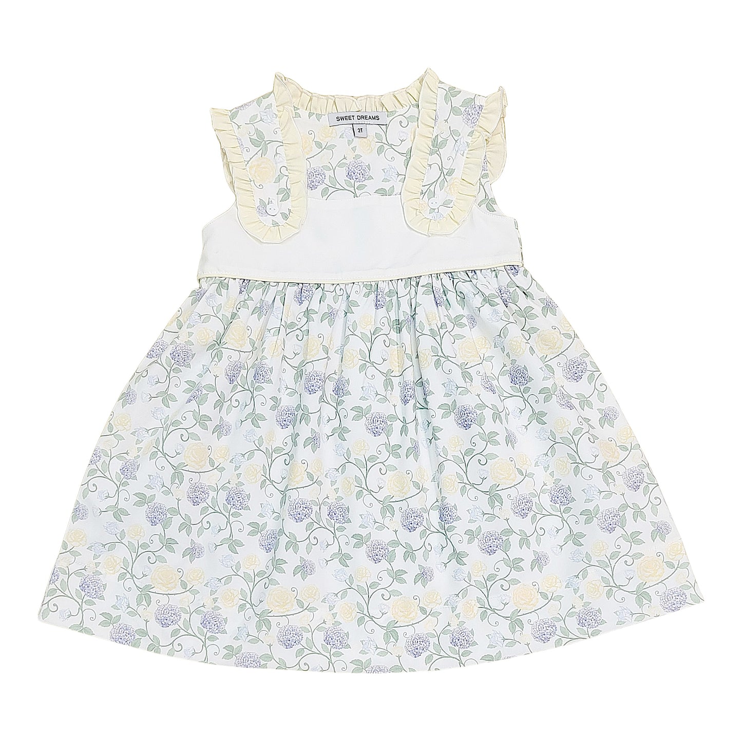 Yellow Ruffle Floral Dress