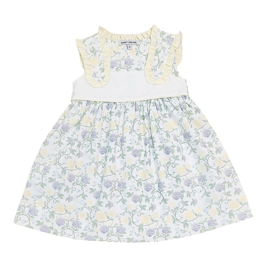 Yellow Ruffle Floral Dress