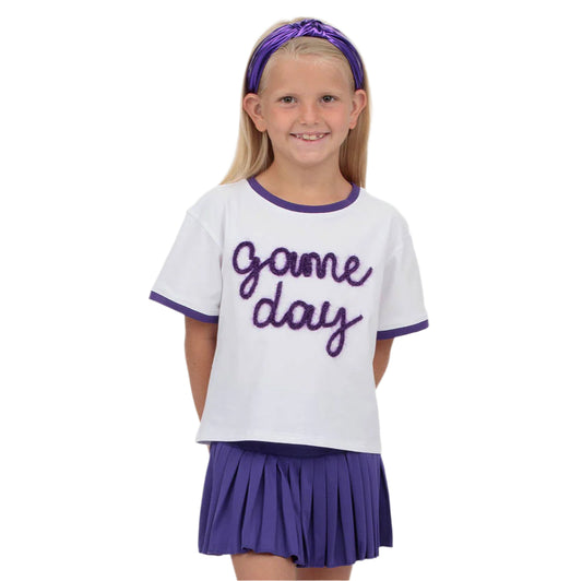 Mini Pleated Skort - Purple
