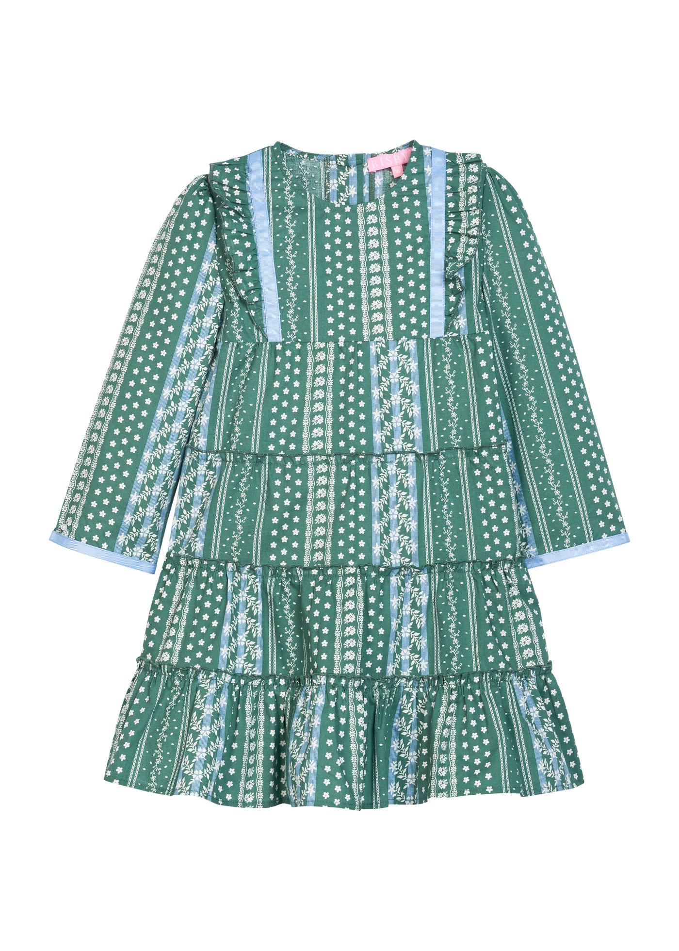Tiered Porto Dress-Fairfield Forest Stripe/6055