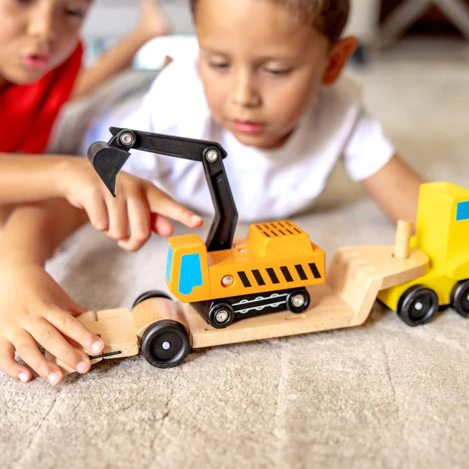 Trailer & Excavator Wooden Set