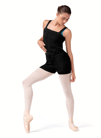 Knit Short Unitard - Black