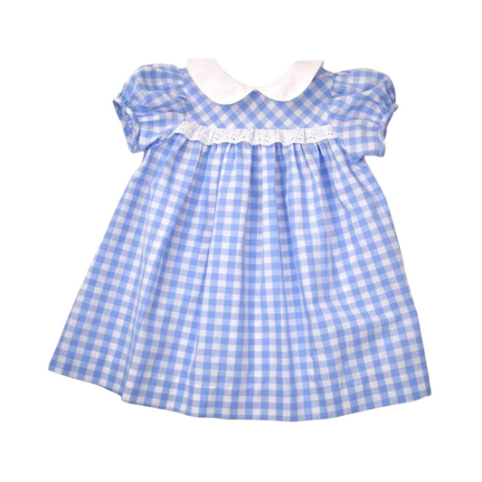 Blue Float Dress - Lace Trim