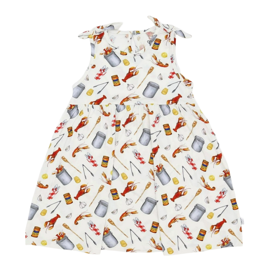 Crawfish Boil Tie Dress