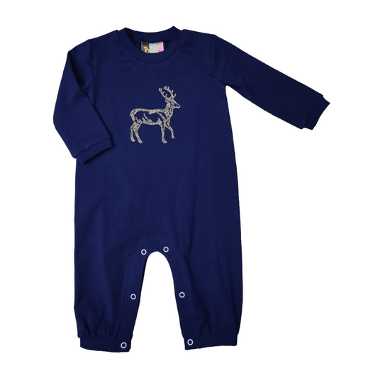 Deer Embroidery Romper - 295