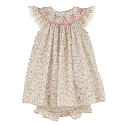 Tea Roses Smock Bishop - Pink