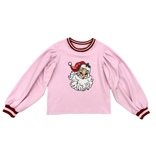 Santa Puff Sleeve Sweatshirt