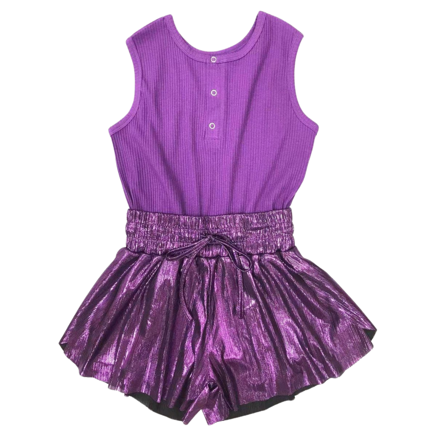 Purple Athletic Romper