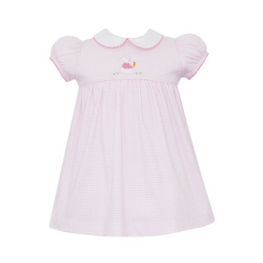 Bunny Gingham Dress - Pink