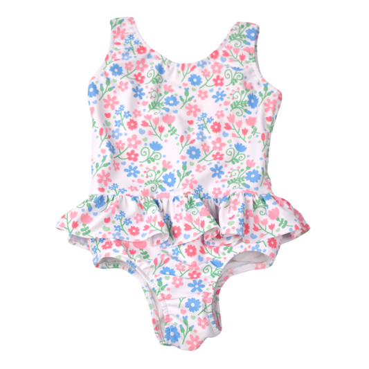 Ruffle Swimsuit - Flower