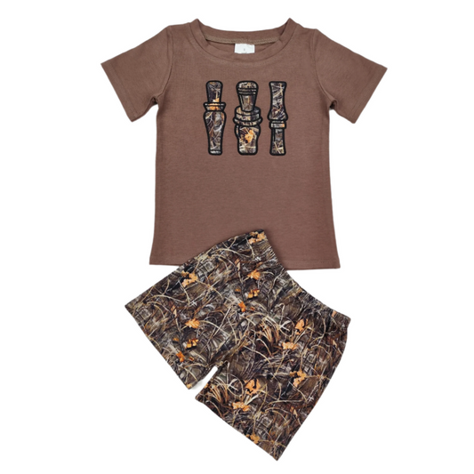 Camouflage Applique Short Set