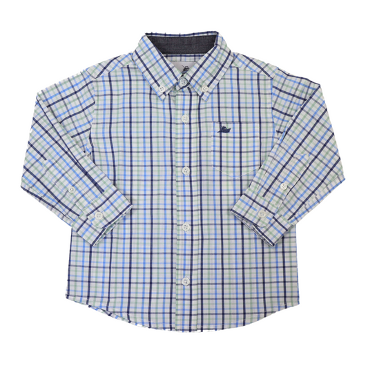 Dress Shirt - Navy/Blue/Green